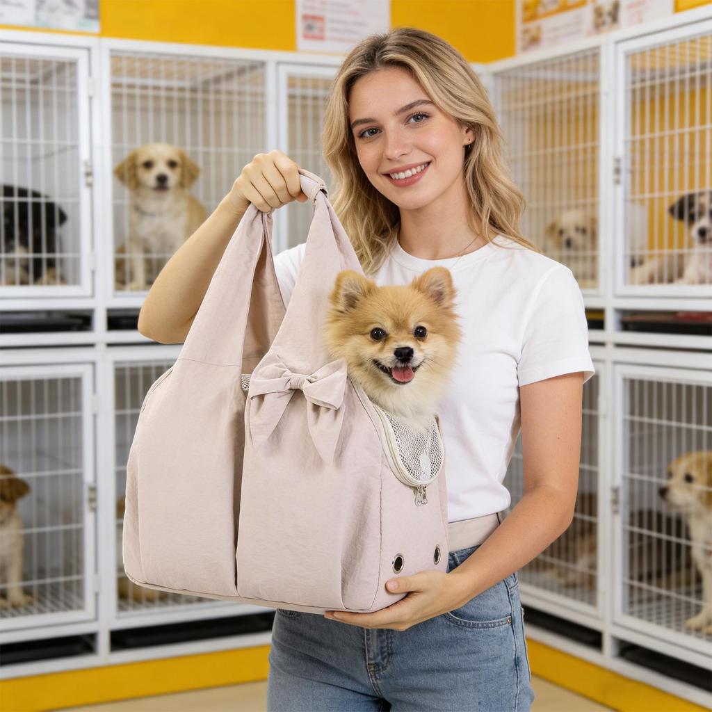Small Dog Carrier Lightweight Safety Mesh Window Holder With Side Pockets Dog Carrier Bag For Car Travel Hiking Bike Motorcycle
