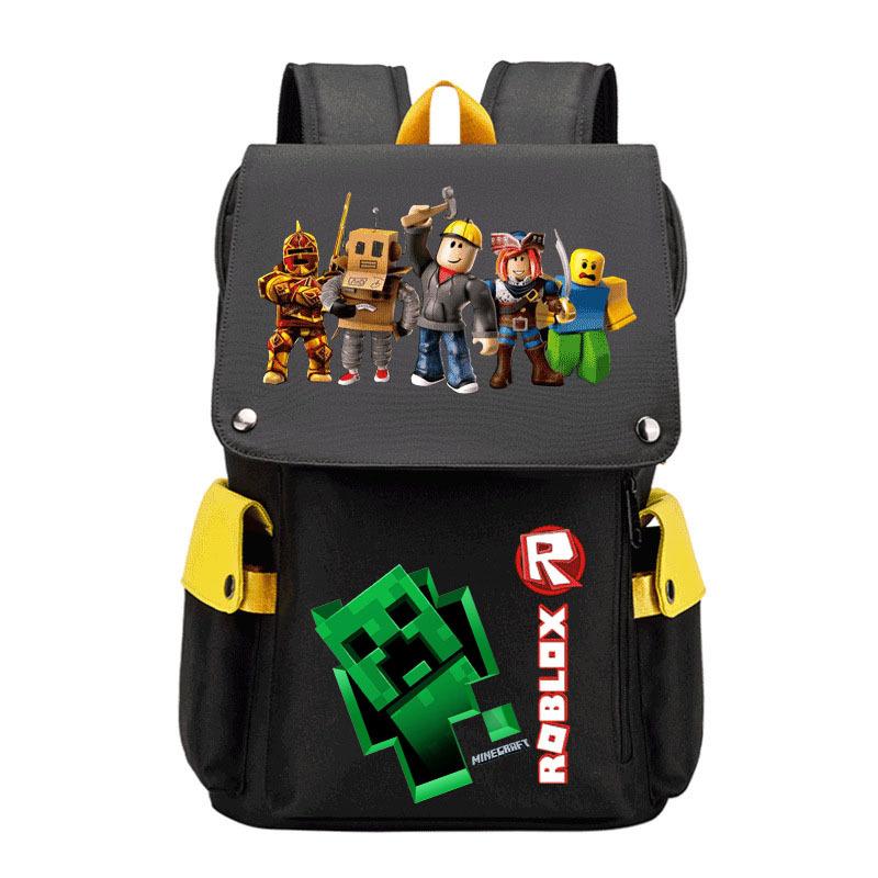 2024 New Student School Bag Robles Printed Backpack Canvas Backpack Men and Women