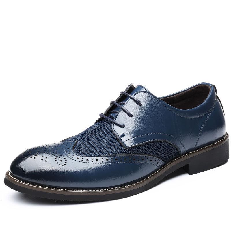 Summer Mesh Spring Leather Dress Shoes Breathable Men Formal Business Oxfords Plus Size 38-48 For Sale  men dress shoes