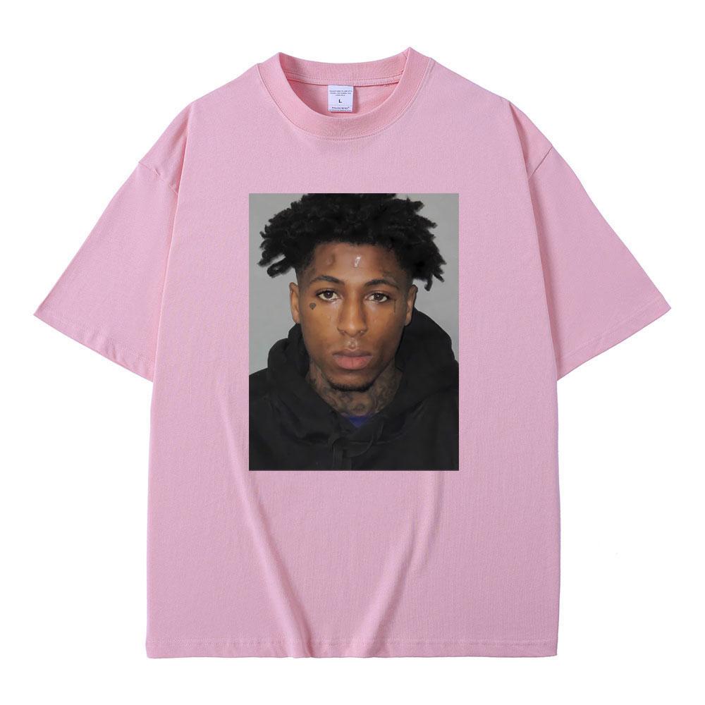 Rapper Youngboy Never Broke Again Mugshot T Shirt Men Women Hip Hop Vintage T-shirt Men's Pure Cotton Tees Male Oversized Tshirt