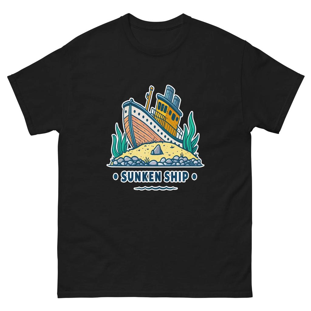 Sunken Ship Ocean Beach Water Marine T-Shirt