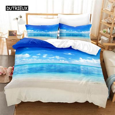 Sommer Strand Design Bettwäsche Set Bettbezug Set 3D Bettwäsche Digitaldruck Bettwäsche Queen Size Bettwäsche Set Modedesign