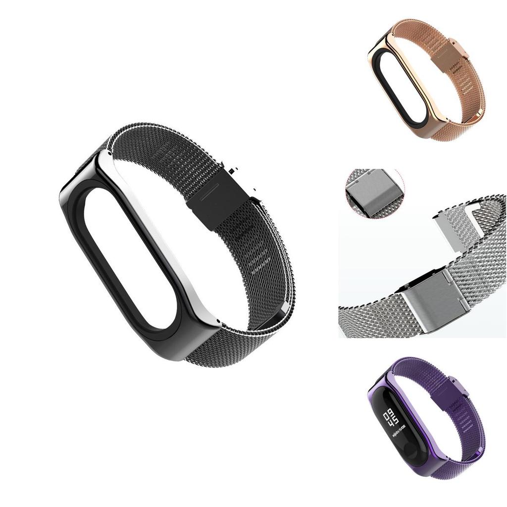 Exquisite Luxury Wrist Strap Metal Wristband For Xiaomi Mi Band 3 In Magnetic Stainless Steel