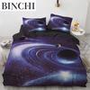Galaxy Duvet Cover Twin King Size For Teens Boys Starry Sky Bedding Set Microfiber Outer Space Theme Decor Comforter Cover