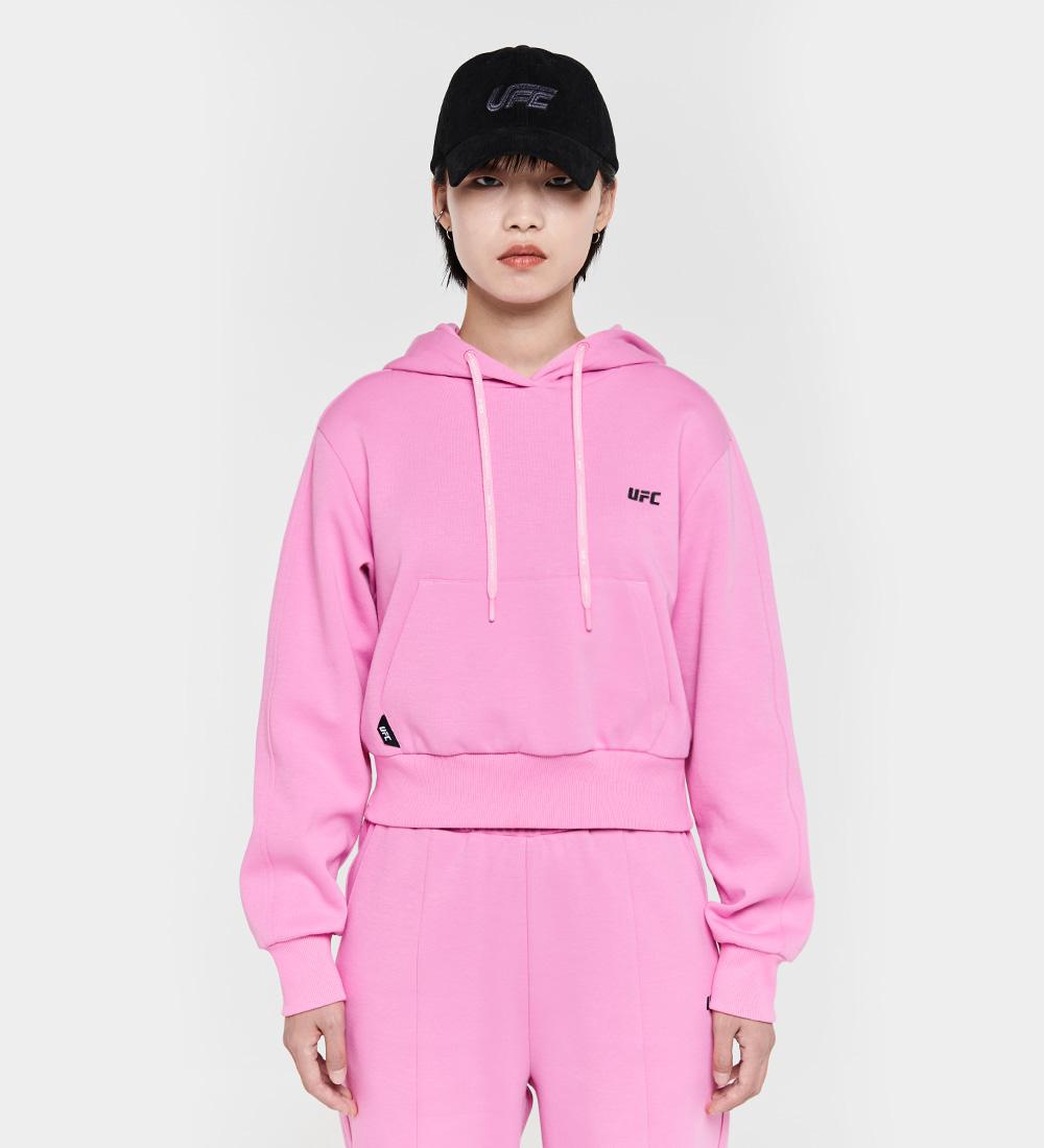 Ufc Sports Ufc Basic Relaxed Fit Crop Hoodie Pink U2Swt3243Lp Lp (Pink)/S