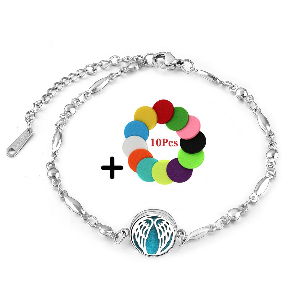 New Aromatherapy Locket Bracelet 12mm Essential Oil Diffuser Perfume Bangles Tree of Life High Quality Stainless Steel Jewelry
