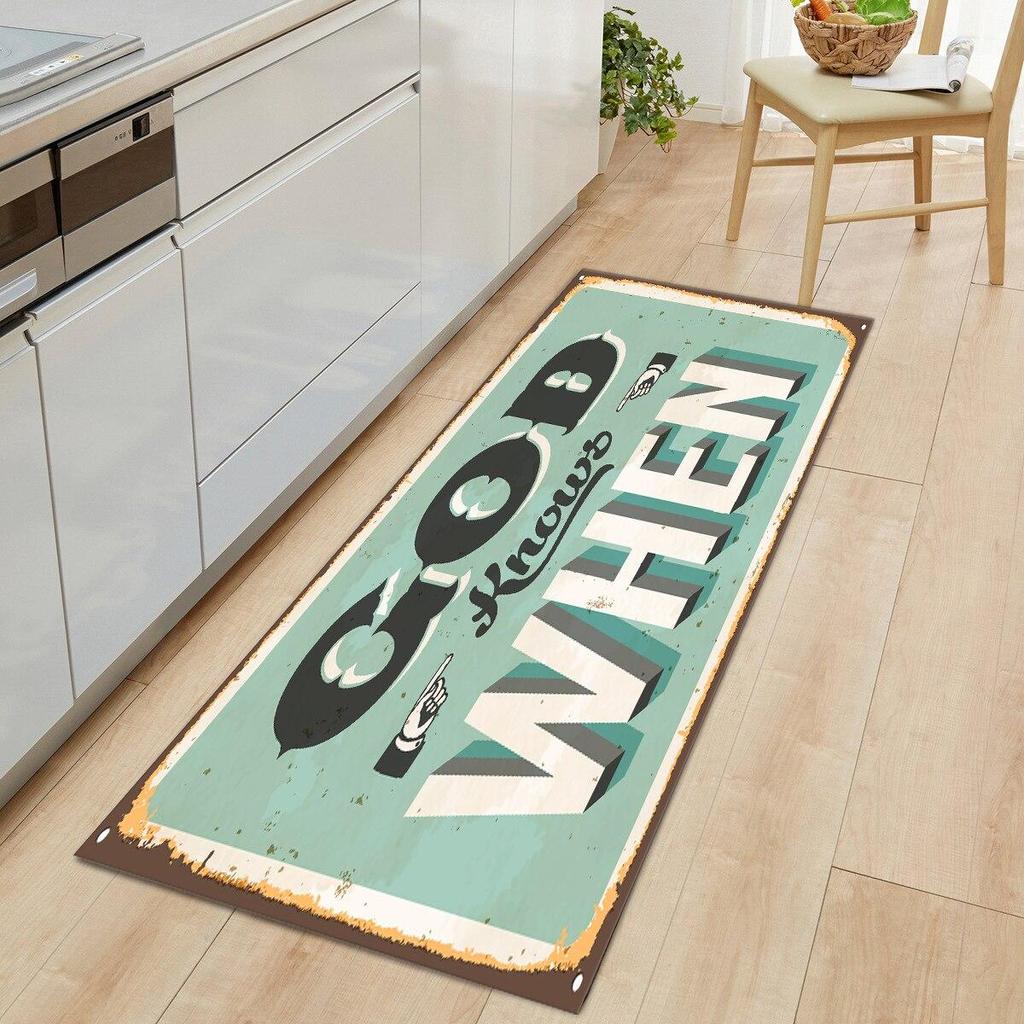 Vintage Kitchen Mat Carpet In The Living Room Flanel Entrance Door Mat Non-Slip Doormats Rug For Living Rooms Kitchen Rug Carpet