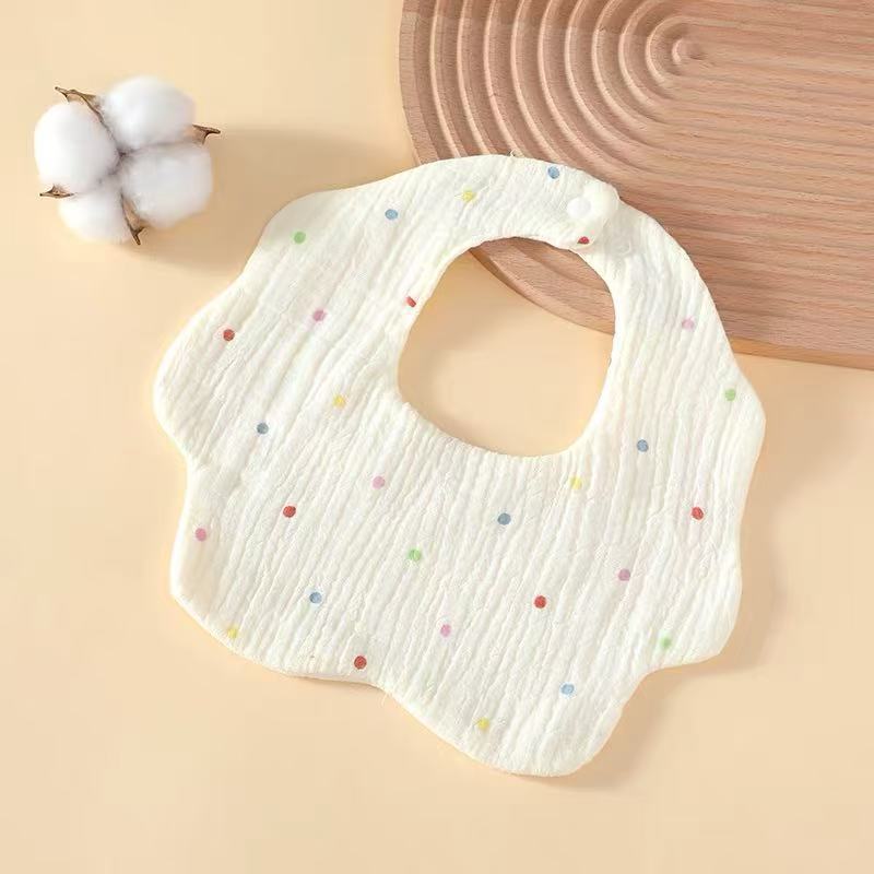 Baby Cotton Gauze Waterproof Bib Soft Breathable Newborn Drool Catcher Gentle On Skin Daily Care Essential For Infants