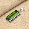 Peridot-Edelstein, handgefertigter Schmuckanhänger aus 925er Sterlingsilber für Frauen