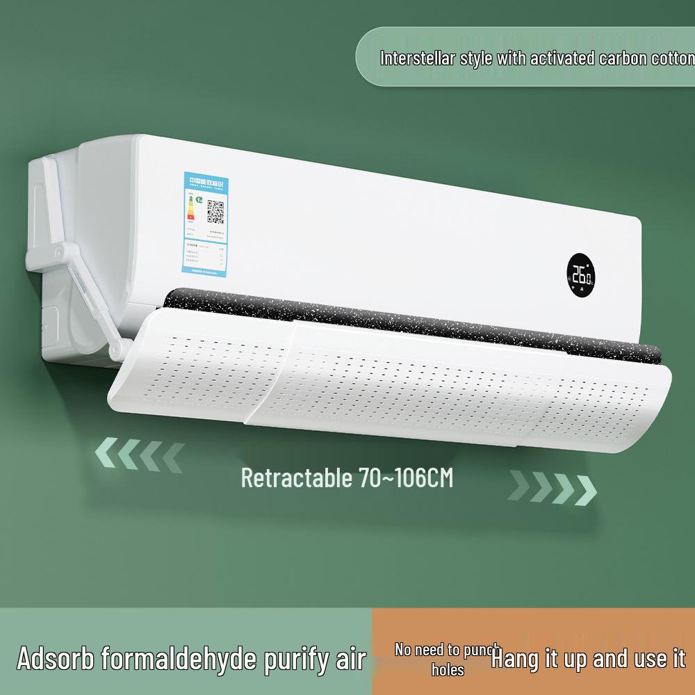 Retractable Wall-Mounted Transparent Air Conditioner Wind Deflector