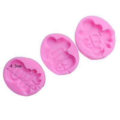 The New Rich and Violent Thin Silicone Mold Text Lollipop Chocolate Fondant Tool DIY Cake Decorative Mold