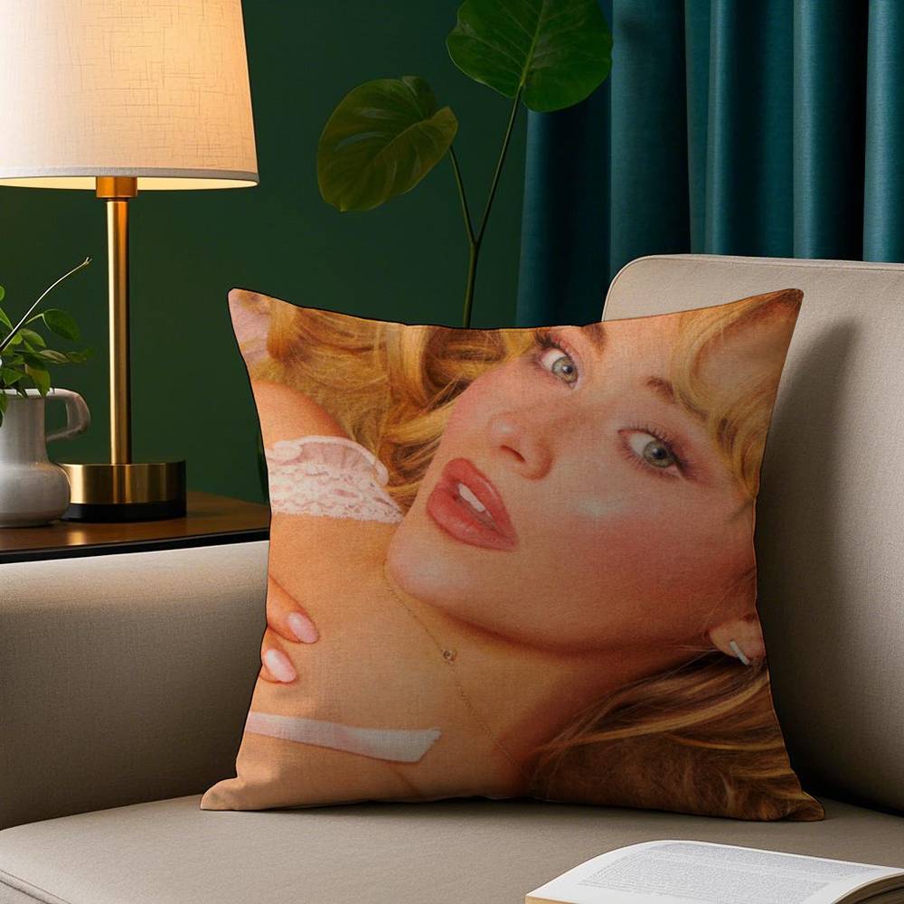 Singer S-Sabrina C-Carpenter Pillow Case Plush Fabric Soft Pillowcase Double Sided Print Sofa Cushion Cover Throw
