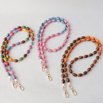Accesoriu pentru geantă de femeie, la modă nouă, detașabilă, vintage, lanț cu margele, geantă acrilice, curea de frânghie, geantă de mână pentru femei, lanț cu mâner de umăr