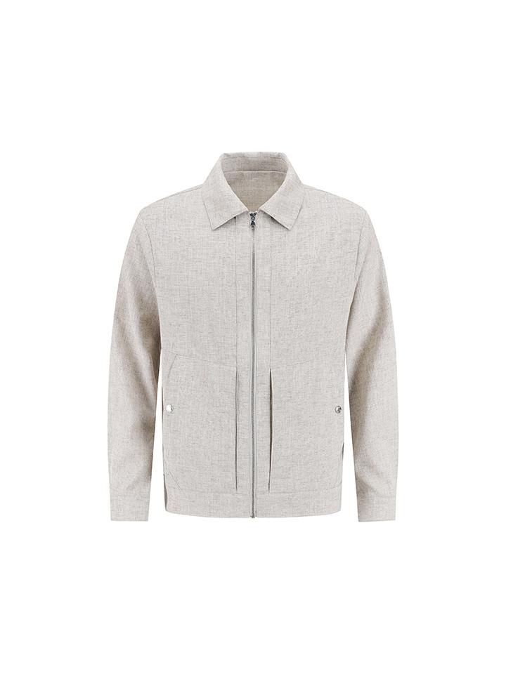 Edition Men'S Linen Blend Zip-Up Jumper_Nef2Jj1621
