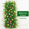 Artificial Green Plant Wall with Flowers - Decorative Turf Mat for Landscaping and Windowsills