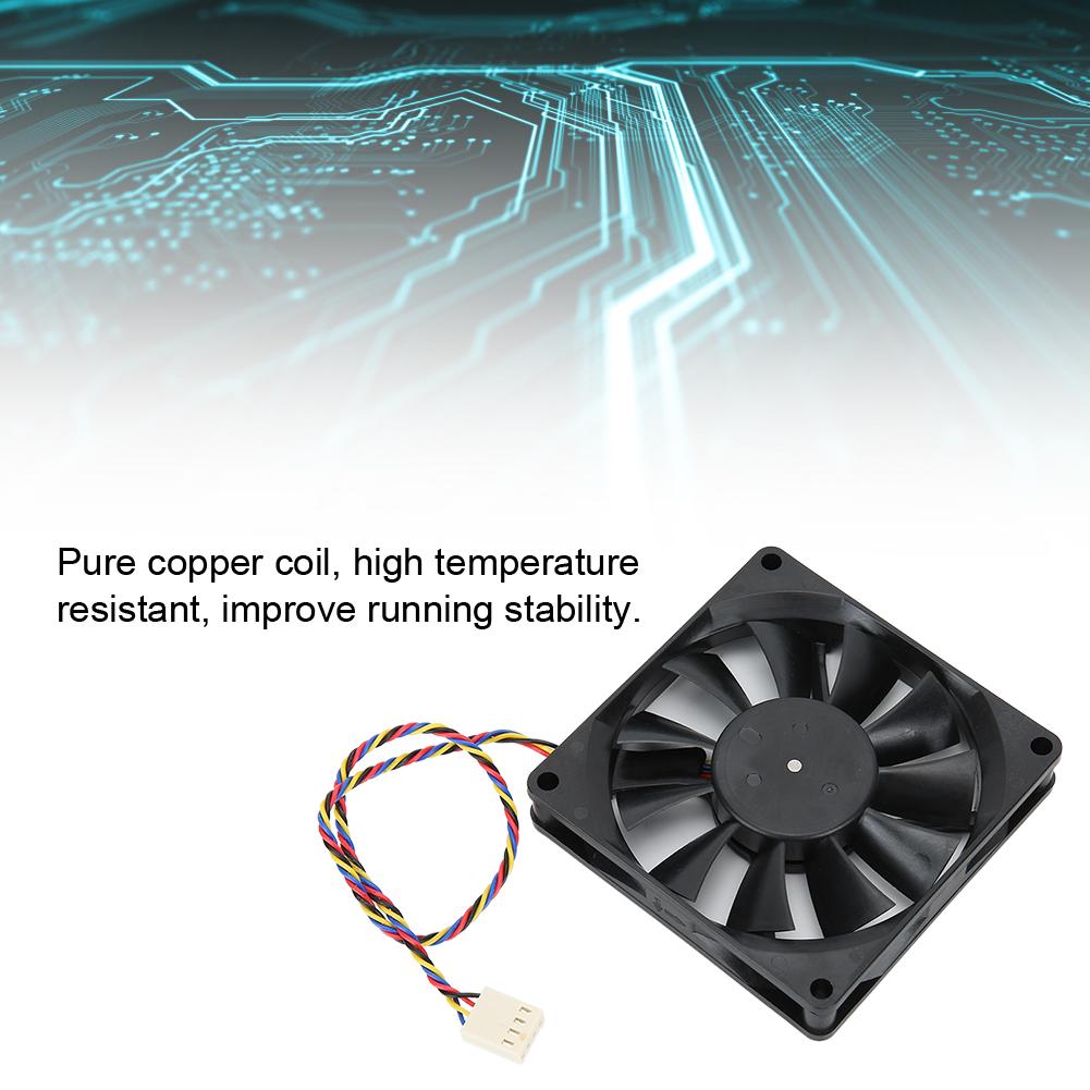 8cm 12V 0.50A 5300rpm Cooling Fan 4 Wires PWM Temperature Control Cooler for Mainframe Box