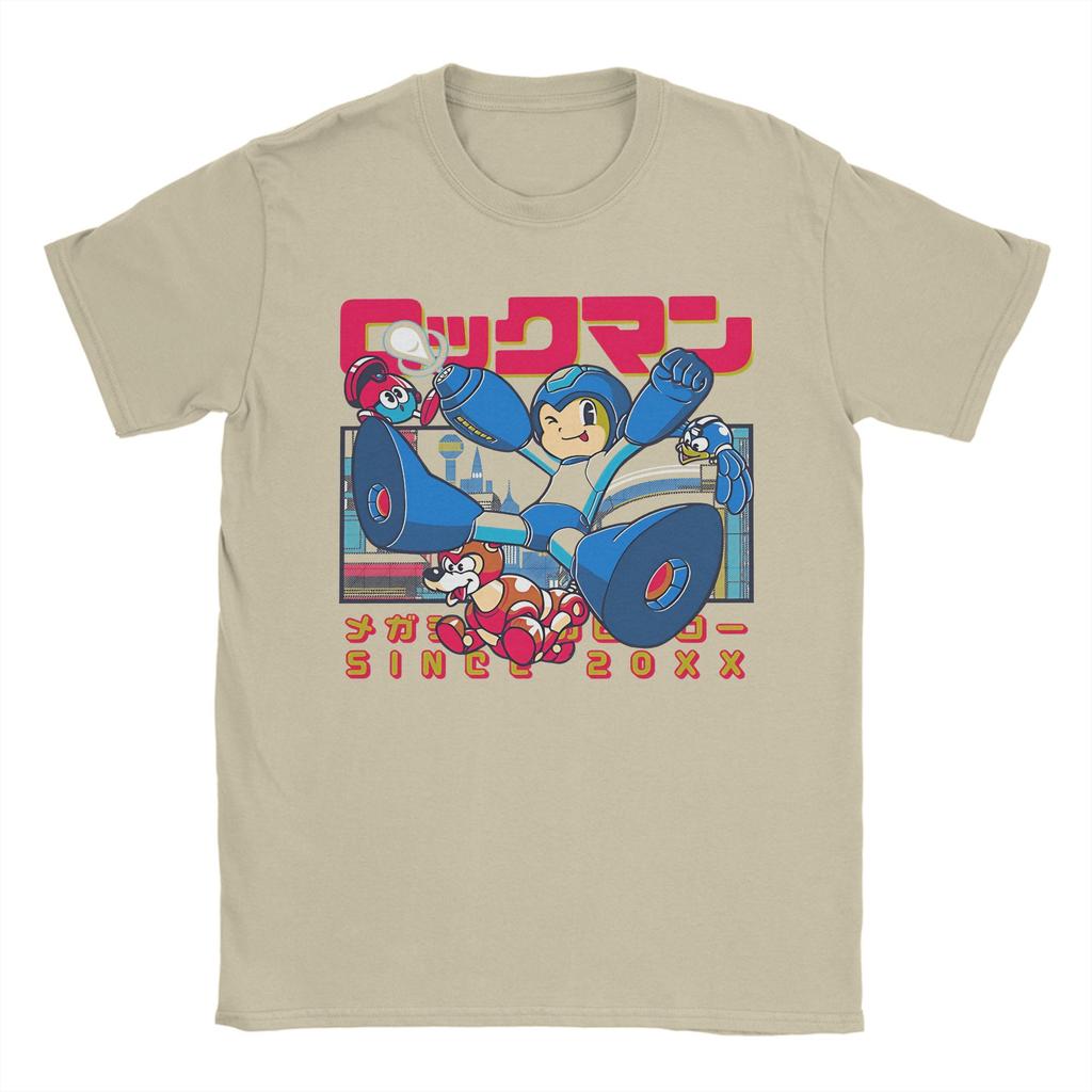 Game Mega Robot Man Men T Shirts Fun Tees Short Sleeve O Neck T-Shirts Cotton Gift Tops