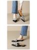 Weiwei Girl Pearl Rhinestone Slip-on Closed Toe Sandals - Women's Chinese Style Flat Heel Half Slippers for Summer
