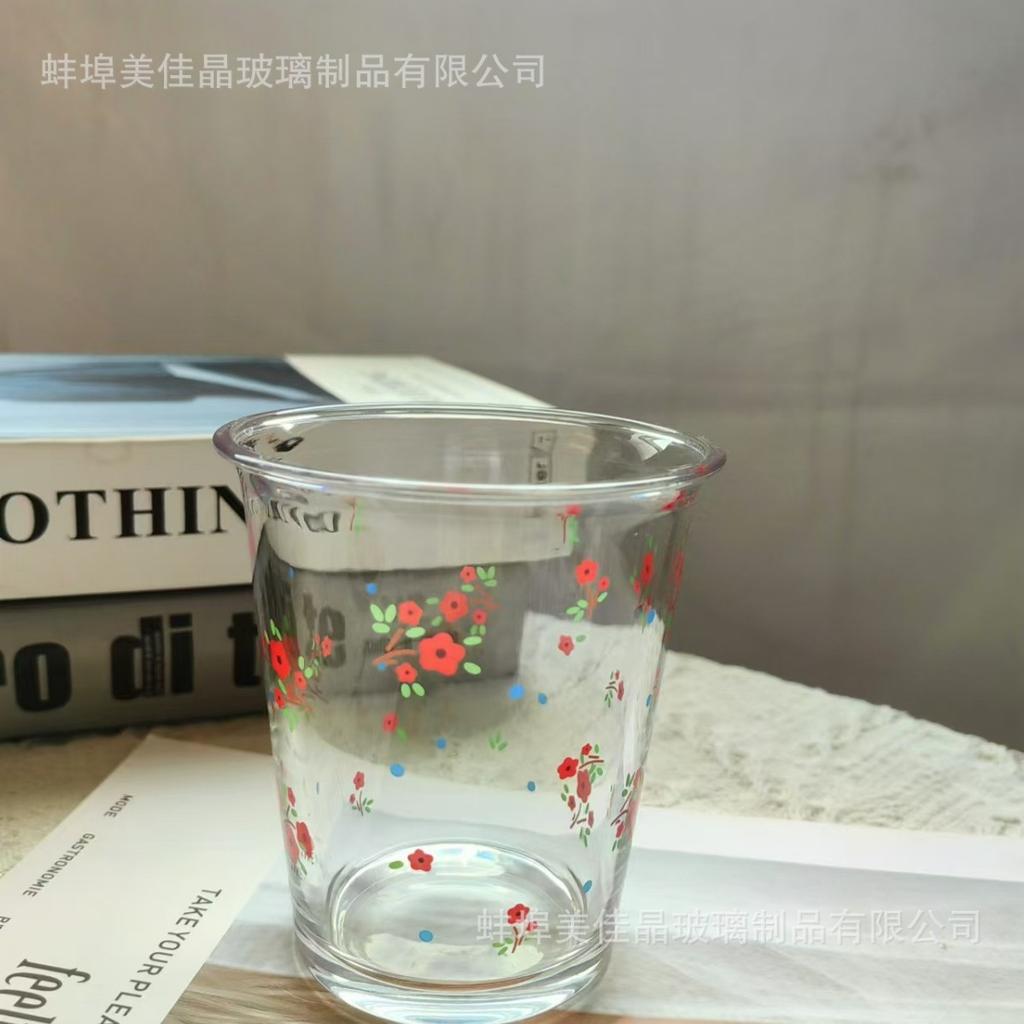 Meijiajing Korean Ins Style Glass Coffee Cup American Latte Cup Cold Brew Cup