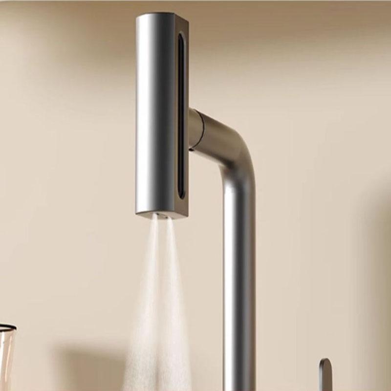 4 Mode Gray Bathroom Basin Faucets Rotation Waterfall Black Stream Sprayer Head Sink Mixer Brushed Nickle Water Tap