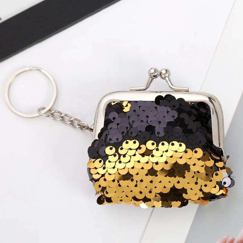 Fashion Women Mini Coin Purse Metal Hasp Keychain coin pouch Key Access Card Holder Small Wallet Money Bag Female Clutch Bag
