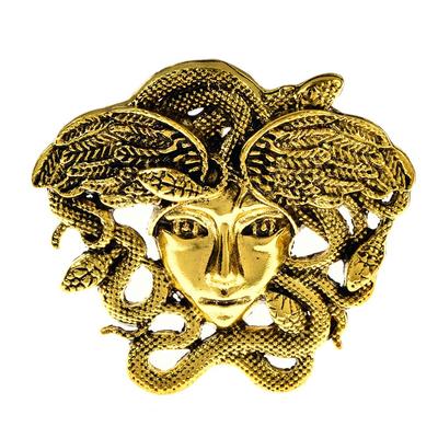 Nová Vintage Medúza Brož Hadí Vlasy Ženy Obličej Pin Retro Šperky 2 dostupné barvy Módní doplňky