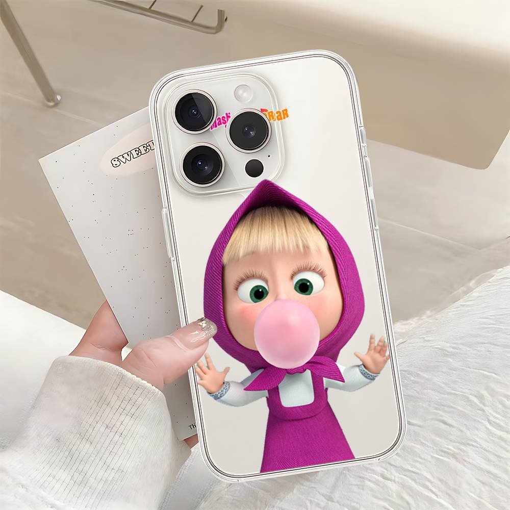 Phone Case Masha And The Bear For Samsung A57 A07 A36 A26 A56 A16 A06 A55 A35 A25 A15 A05 A54 A34 A24 A14 A13 Clear Back Cover