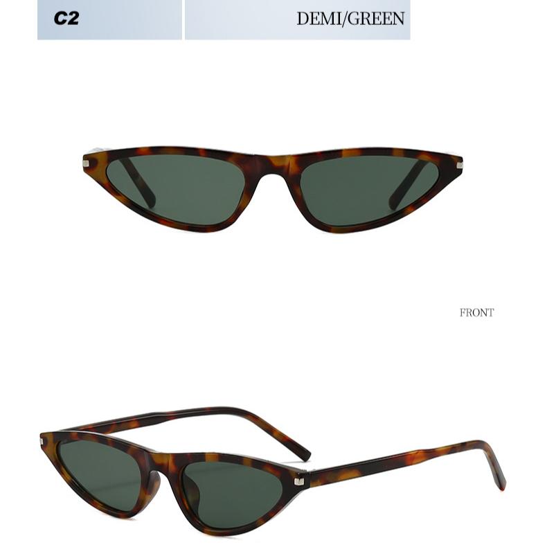 Ladies glasses, small frame triangle fashion sunglasses, metal hinges