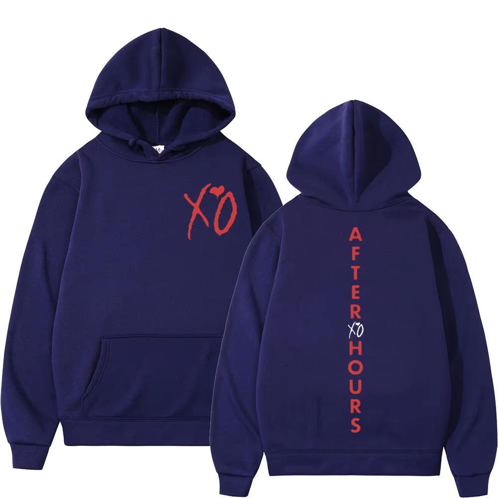 Autumn Winter Weeknd XO Music Album Printed Hoodie Fashion Men's and Women's Pullover Retro Warm Hoodie Sweatshirt
