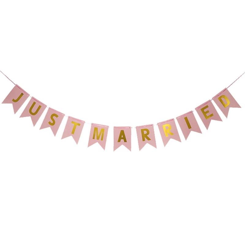 Multi Design Wedding Bunting Banners Bridal Shower Decorations With Glitter Accents For Photo Booth Or Party Backdrop
