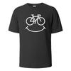 2026 New Funny Bike Smile Print Tshirt Men and Women Short Sleeved Tops Tshirts Mens Tee