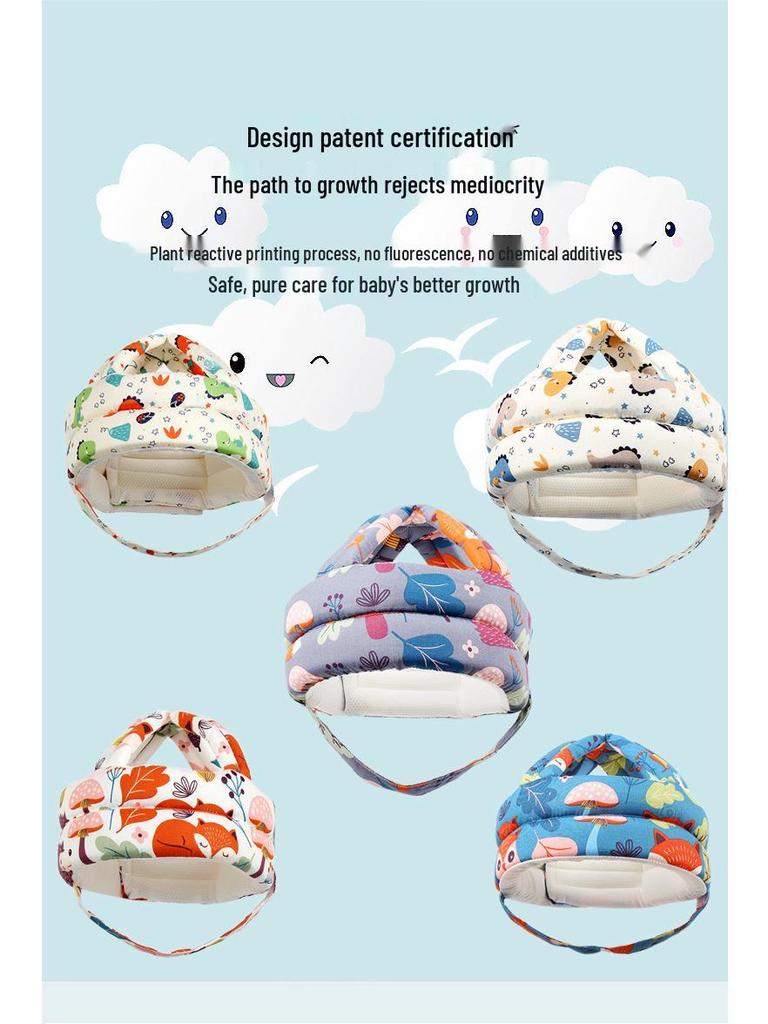 Verstellbarer Anti-Kollisions-Hut für Kinder, die laufen lernen – Schützende Baby-Krippen-Sicherheits-Kopfbedeckung