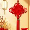 2025 Year of the Snake Chinese Knot Pendant - Large Red Fu Character for Living Room or Entrance