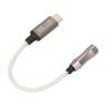 Typ C auf 3,5 mm Kopfhörerverstärker 15 cm 5,9 Zoll 120 dB Kopfhörerverstärker für Android PC Silber