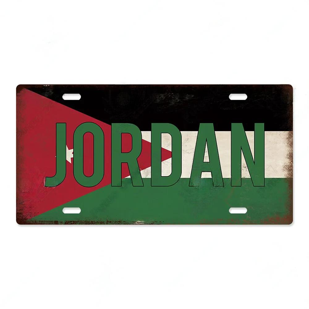 FJ Country National Flag Metal TinSigns Decor License Plate Plaque Metal Vintage Home Wall Decoration for Bar Pub Man Cave