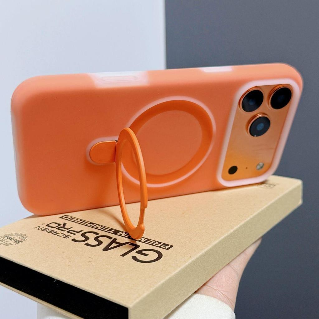 Liquid Jelly iPhone 17 PM Case with Magnetic Stand, Anti-slip Protection, and Full Coverage