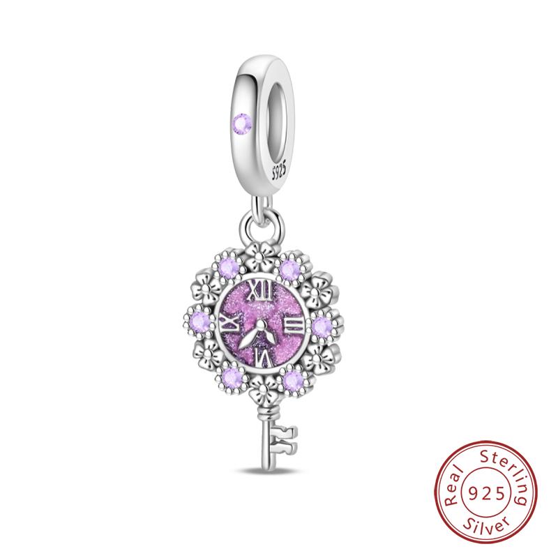 

100% Metal Red Apple Bow Telephone Retro Pocket Watch Charms Beads Fit Qikaola Original Bracelets Make your own Accessory Elegant Fashion Beautiful