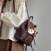 Soft Plush Tail Wagging Keychain Pull String Kitten Doll Pendant Plush Bag Ornament  Birthday Gifts