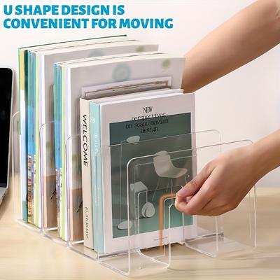 Acryl-Aktenordner-Sortierer, Klarer Aktenhalter Acryl-Schreibtisch-Organizer, Stabiler Schreibtisch-Aktenordner-Halter