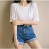 Summer Korean Women's New Curled-edge Casual Women High-waisted Shorts Jeans Women's Pants