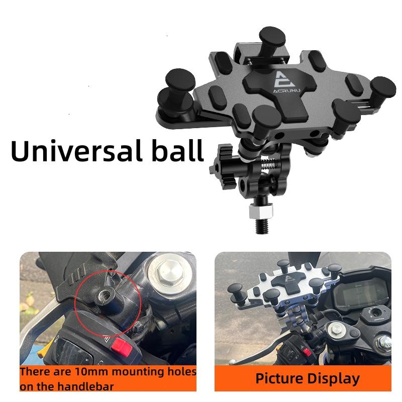 Motorcycle Phone Stand Aluminum Bike Mobile Phone Holder Cellphone Holder For Motorcycle Universal Phone Stand 540°Adjustable