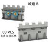 Lion Fortress Castle Modular Wall Tower Corner Medieval Military Soldier Figure Scene Ornament