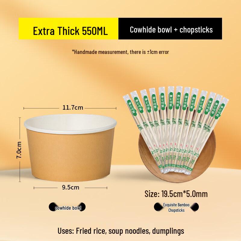 ZISIZ Disposable Rice Husk Takeaway Bowl