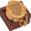 Antique Brass Direction Compass, Magnetic Compass, Camping Compass, Engraved Pocket Gift Compass