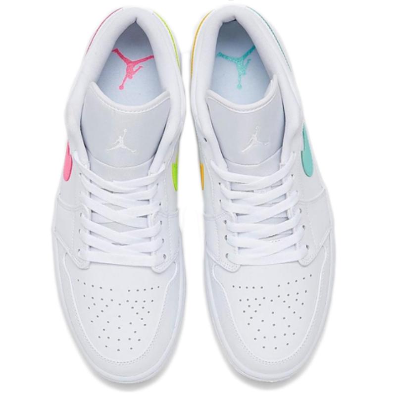 Jordan 1 Niskie Białe Wielokolorowe Swoosh Jordan CW7033-100