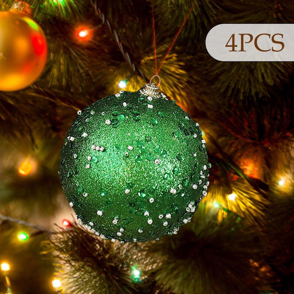 4 Pieces Christmas Ball Ornaments Tree Decorations for Restaurant