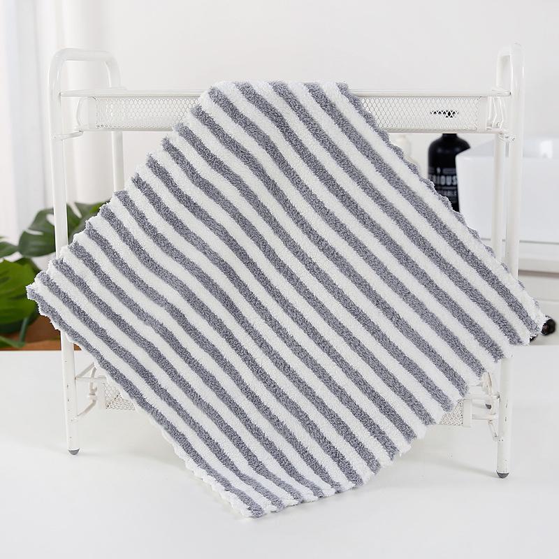 Warp-knitted Fine-striped Absorbent Kitchen Hand Towel