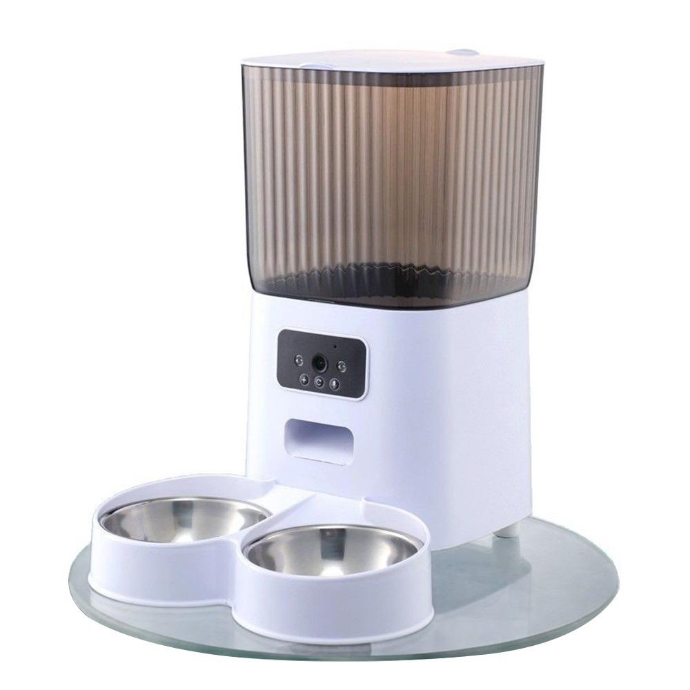 Hranitor automat pentru pisici cu control de la distanță prin WiFi, hranitor automat cu temporizator pentru pisici, distribuitor de mâncare pentru pisici pentru pisici și câini