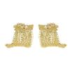 Elegant Zirconia and Hemp Rope Woven Earrings - Unique Micro-set Studs In European-American Light Luxury Style