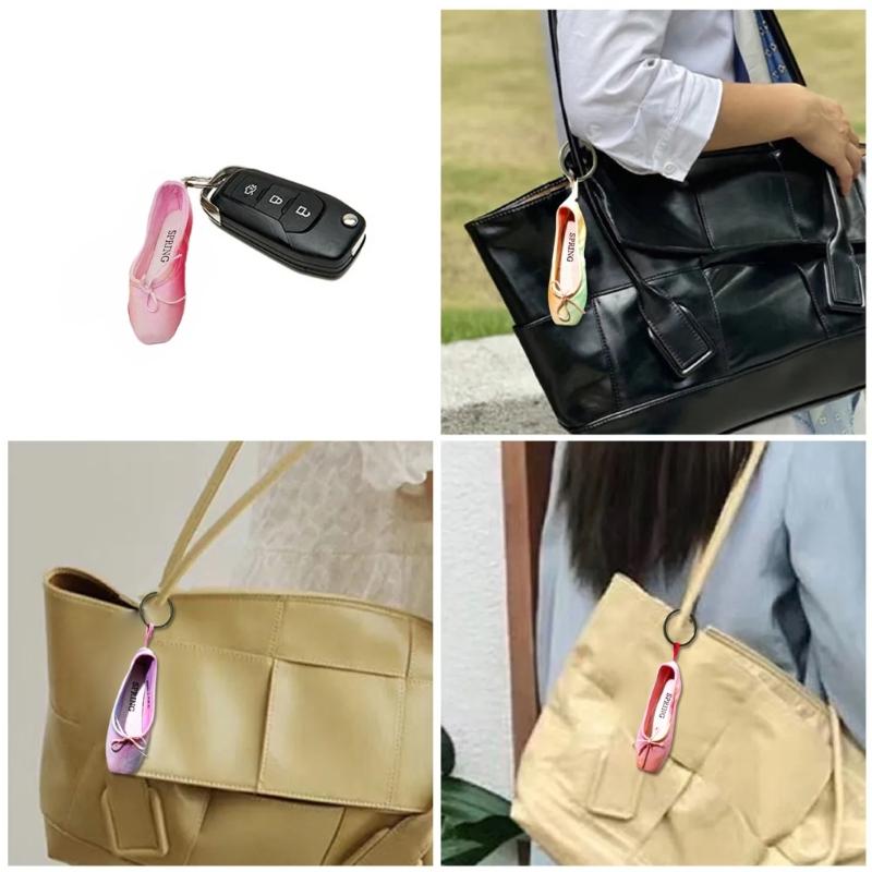 Mini klíčenka na špičkové baletní boty Klíčenka Baletní boty Příslušenství pro taneční nadšence